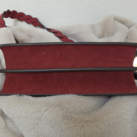 Tory Burch Red Leather Bag with Gold Accents - Picture 6 of 11